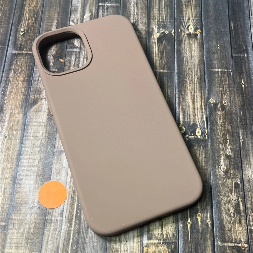 5for$10 Light Brown iPhone 14 Case Silicone Microfiber Lining Phone Case